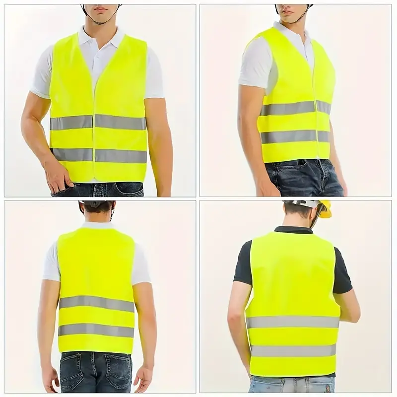 Gilet de sécurité haute visibilité vert/Orange Gilet de sécurité haute visibilité vert/Orange – Image 7