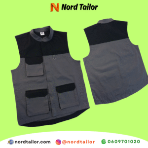 Gilet de Travail Gris Noir