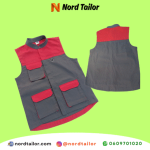 Gilet de Travail Gris Rouge